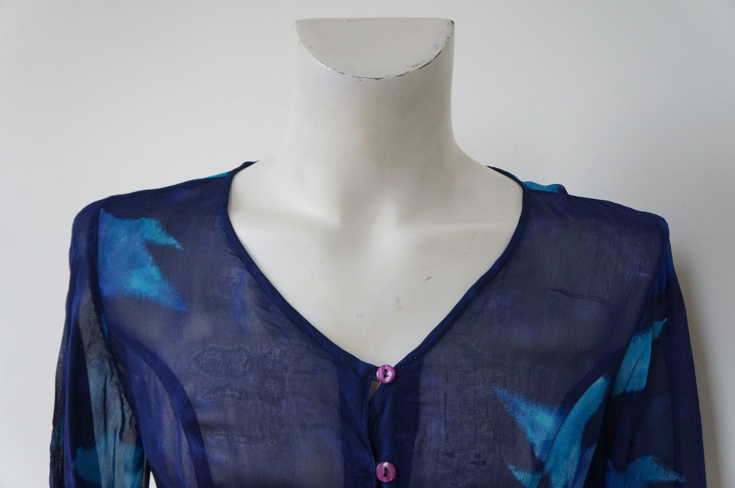 Chemise azul transparence