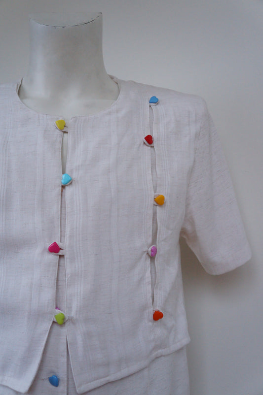 Chemise cœurs multicolores