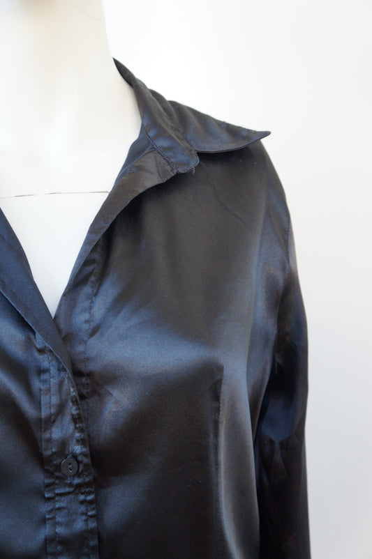 Chemise satin nero
