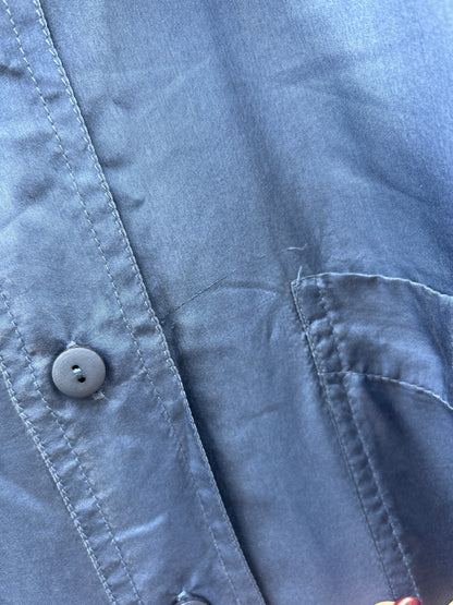 Chemise soie bleue unie