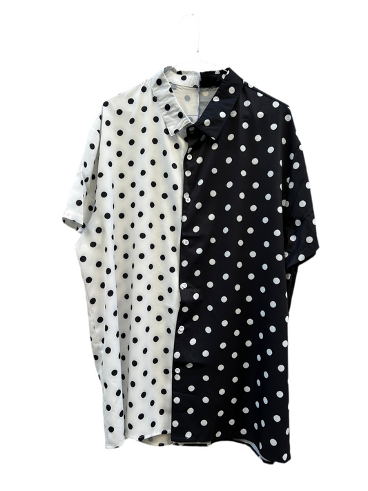 Chemise bi-gout à pois • Noir & Blanc