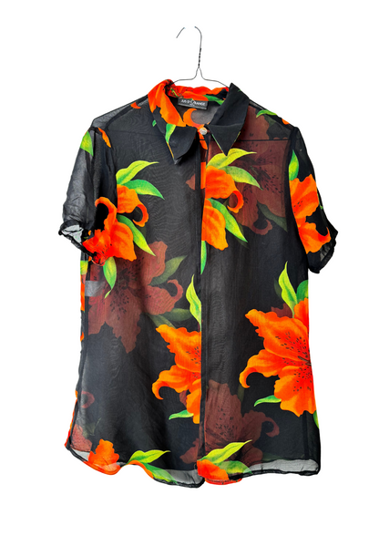 Chemise Hibiscus orange