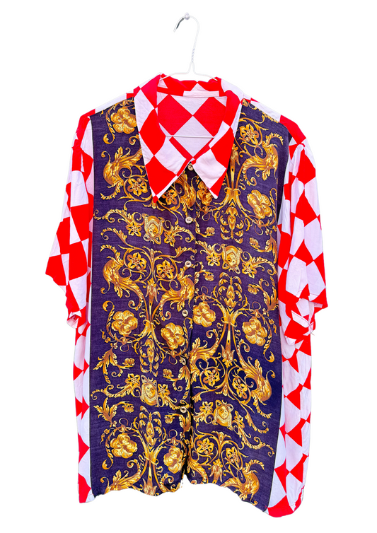 Chemise Damier rouge