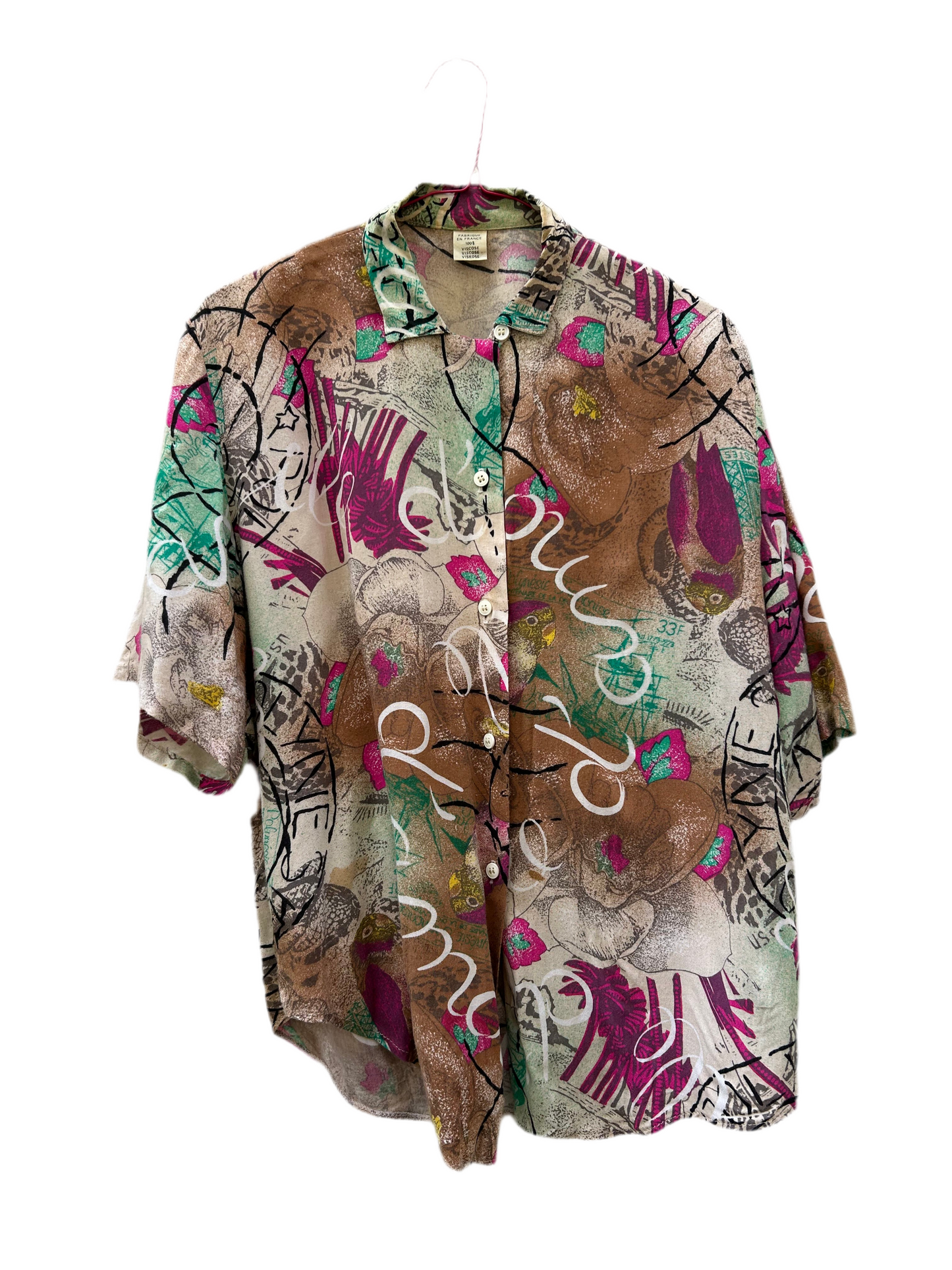 Chemise parrots stamps