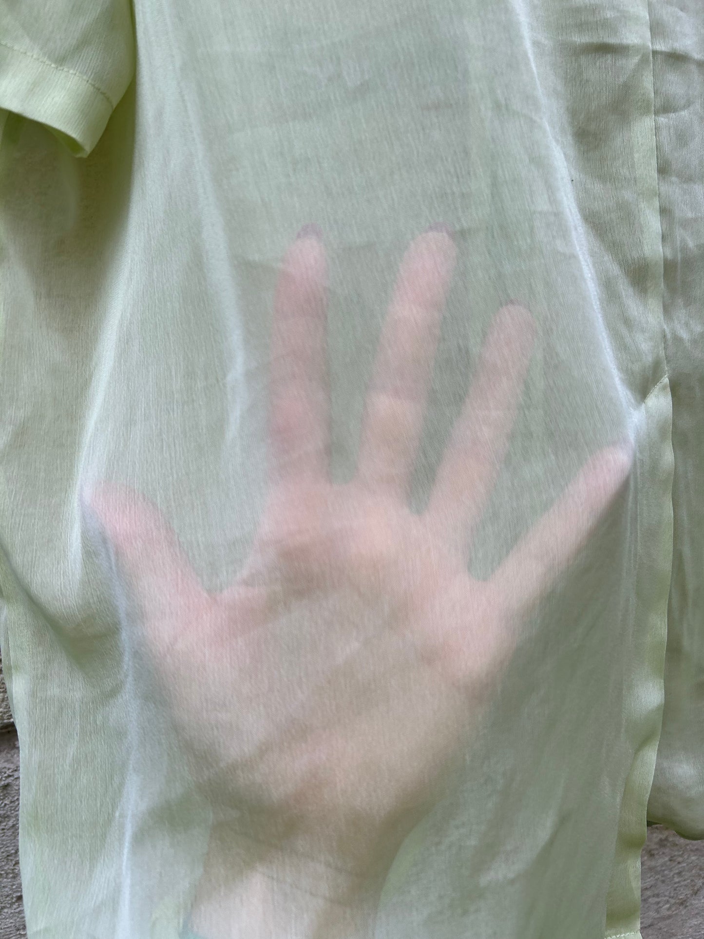 Chemise see through lime