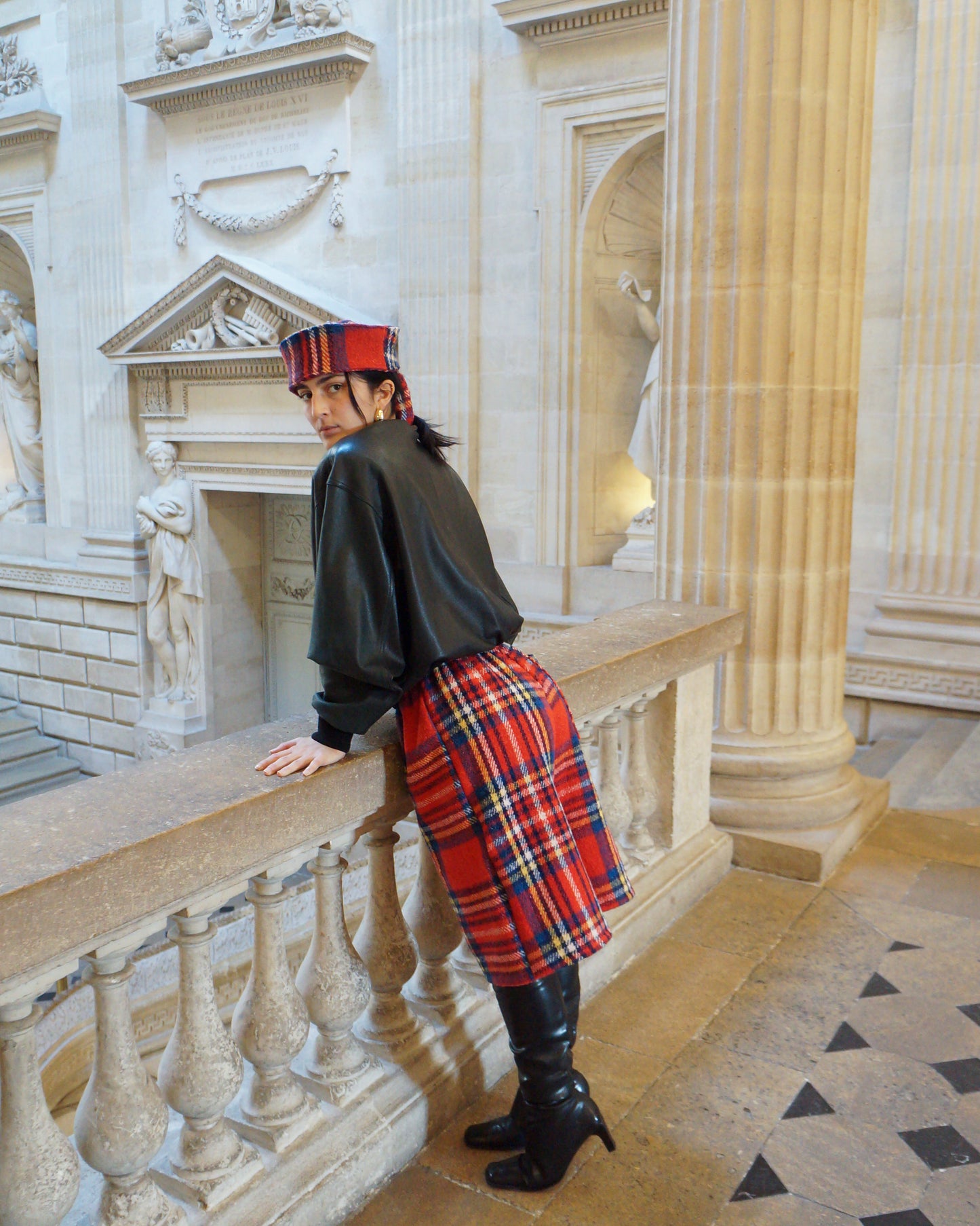 Bermuda long écossais rouge • La Chemise Club Studio