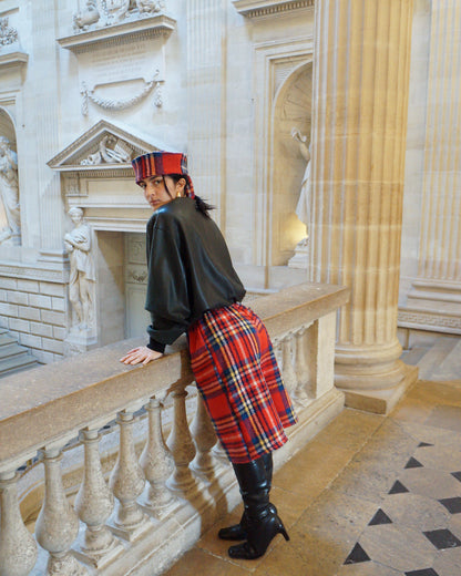 Bermuda long écossais rouge • La Chemise Club Studio