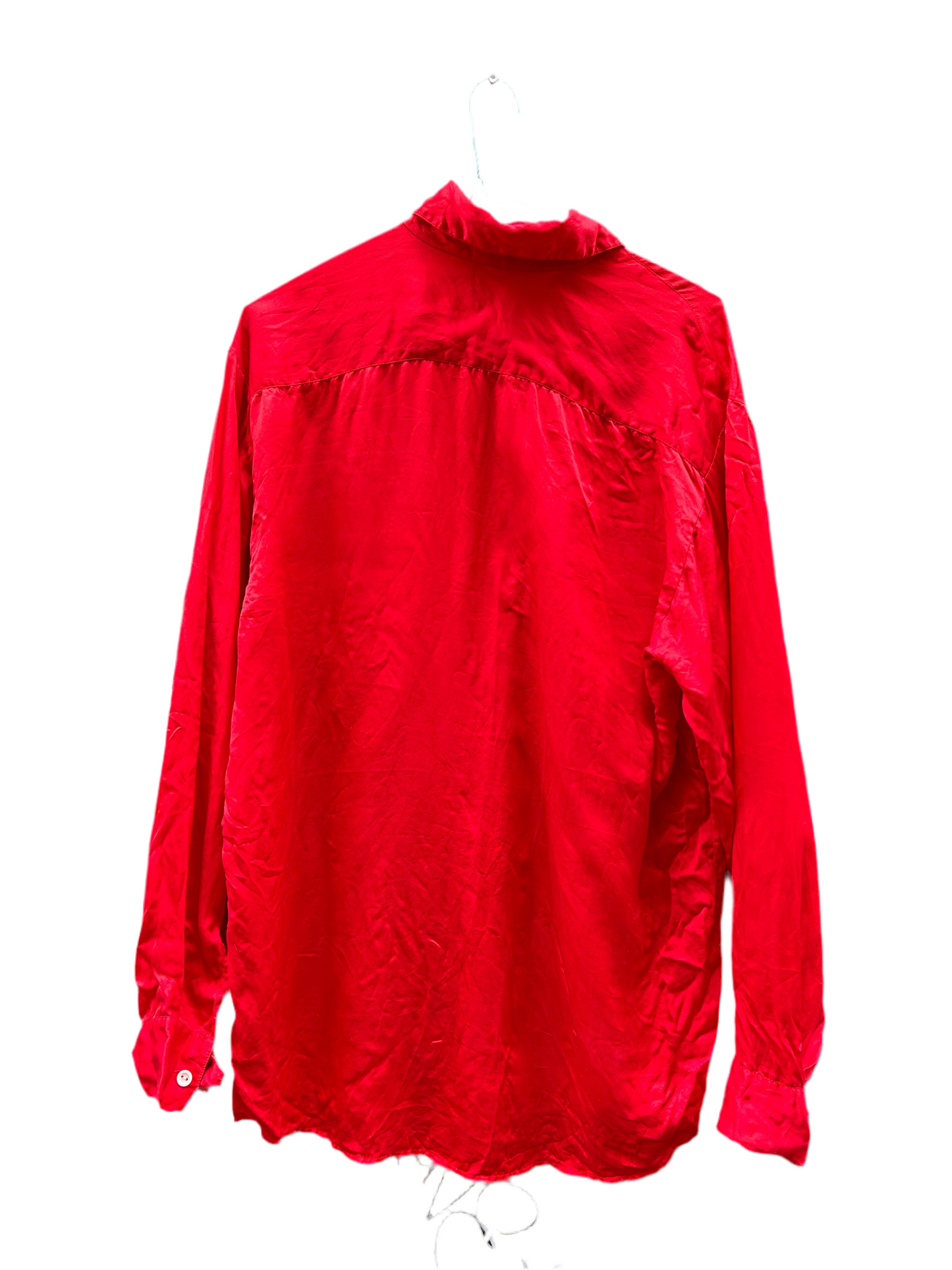Chemise pure soie rouge