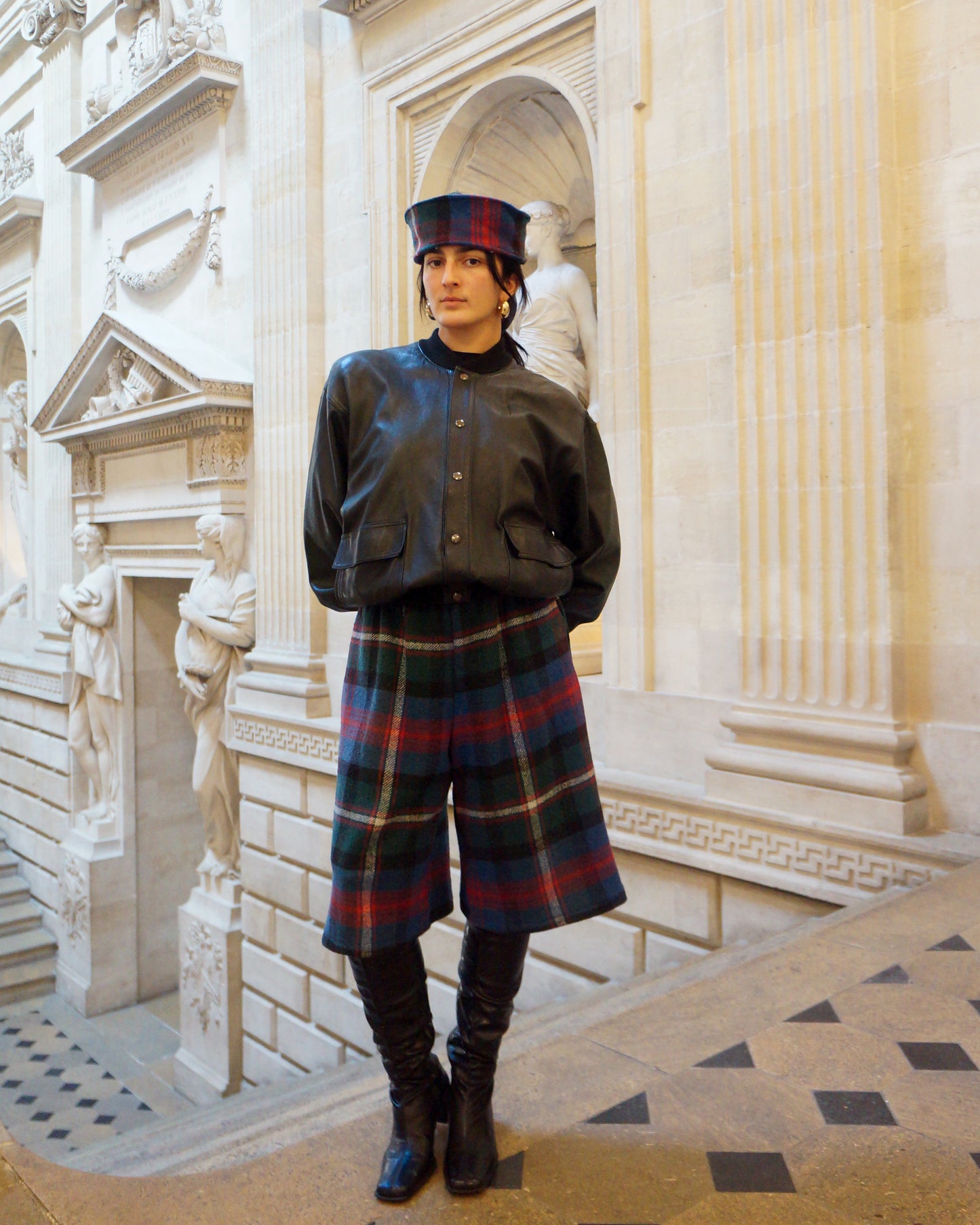 Bermuda long tartan vert/rouge/blanc • La Chemise Club Studio