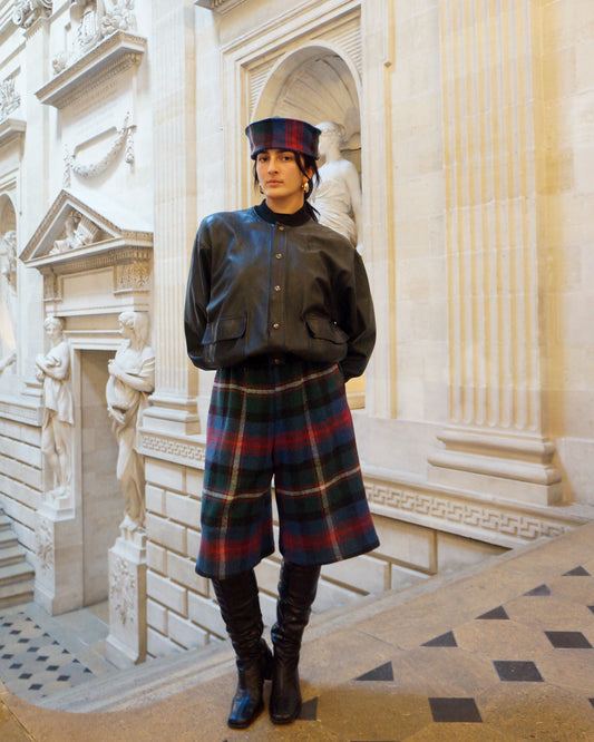 Bermuda long tartan vert/rouge/blanc • La Chemise Club Studio