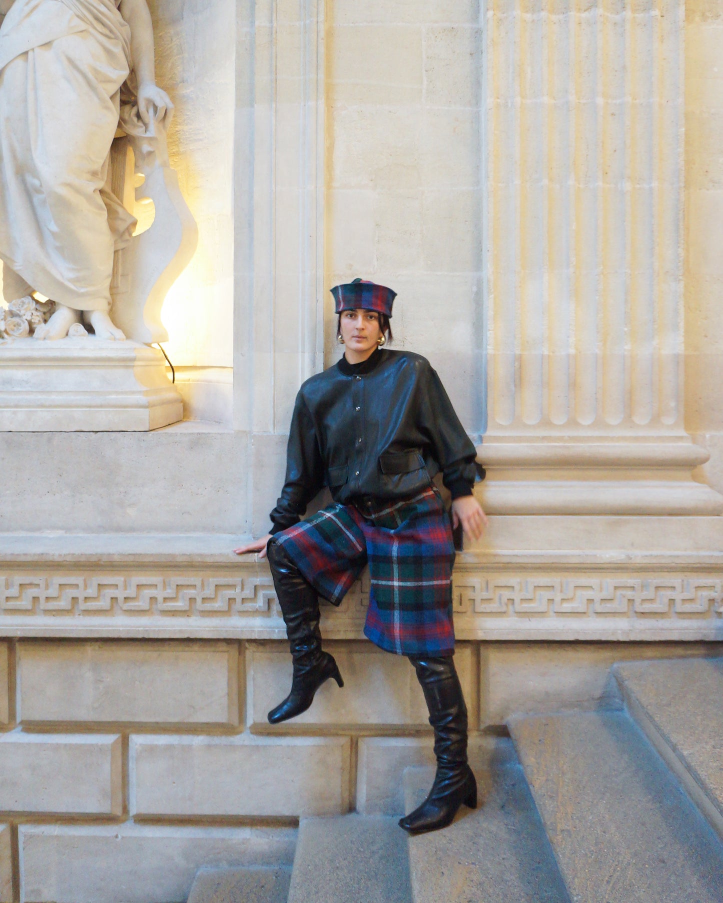 Bermuda long tartan vert/rouge/blanc • La Chemise Club Studio