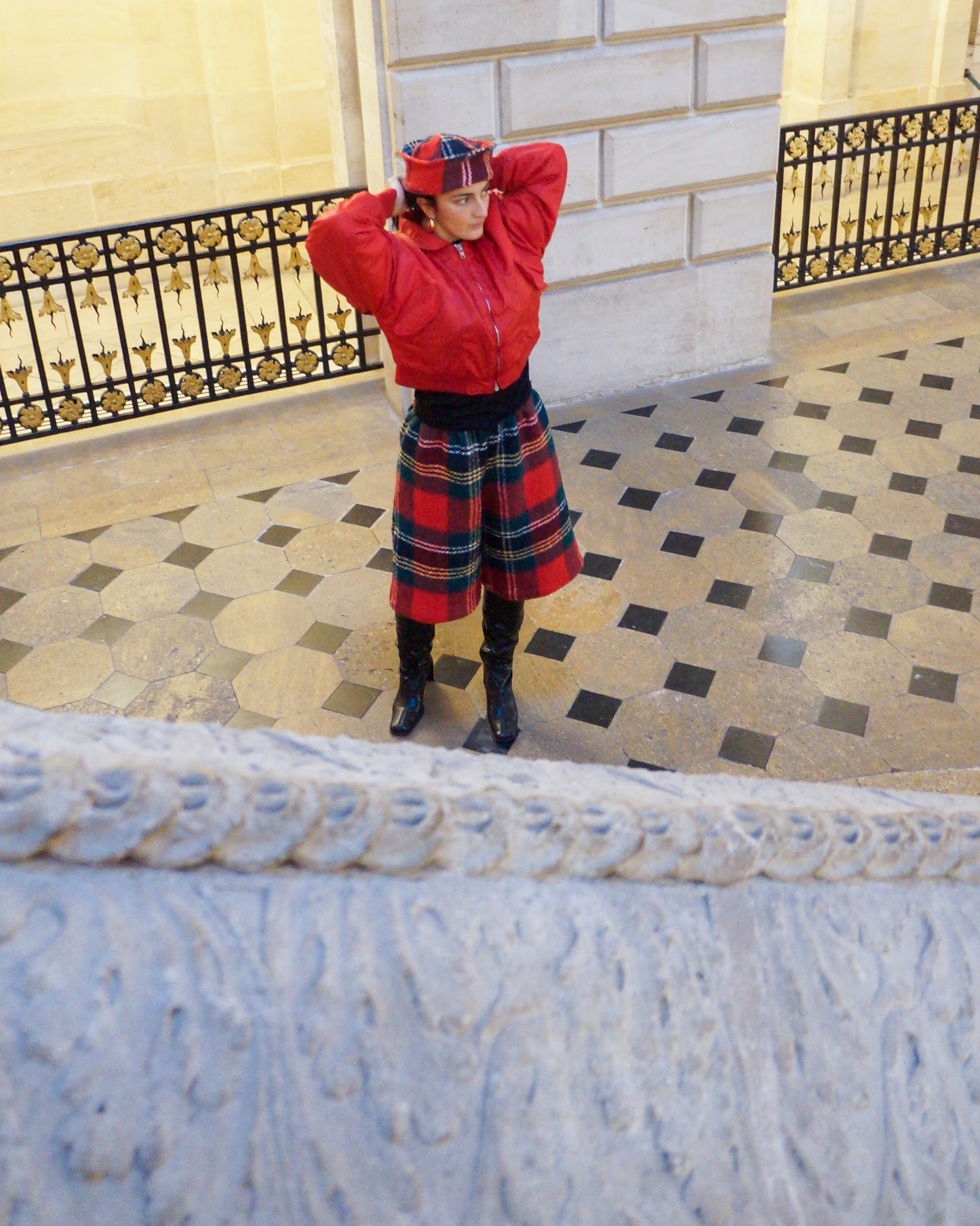 Bermuda long tartan rouge • La Chemise Club Studio