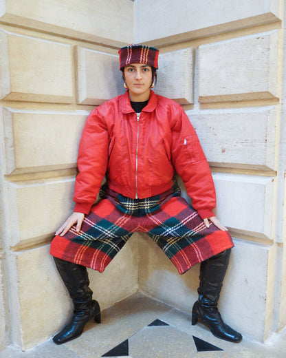 Bermuda long tartan rouge • La Chemise Club Studio