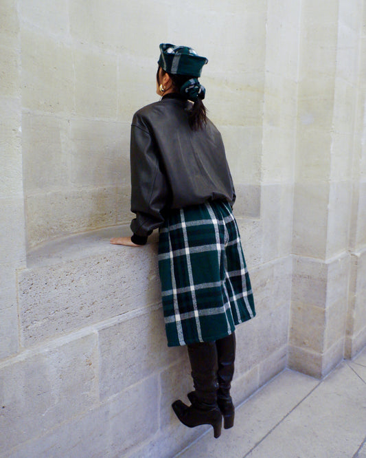 Bermuda long tartan vert/bleu • La Chemise Club Studio