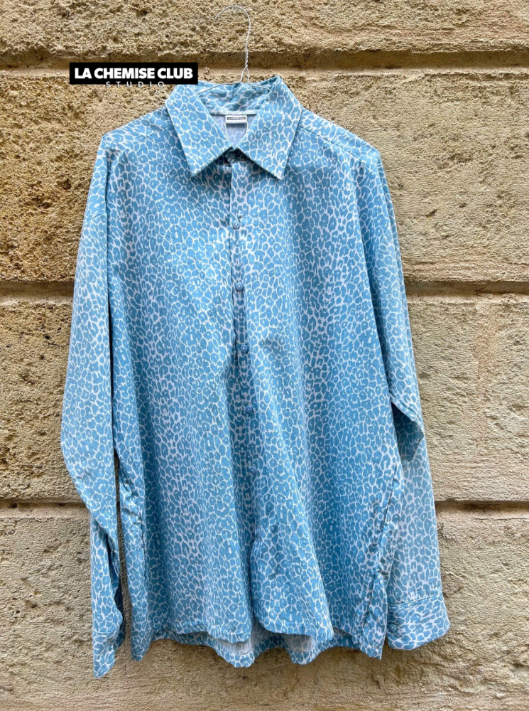 Chemise Blue Leppard • La Chemise Club Studio