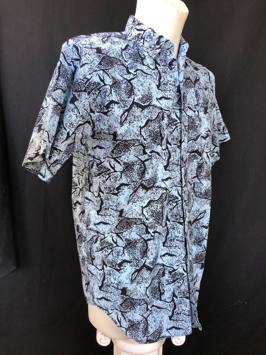 Chemise triptyque bleue