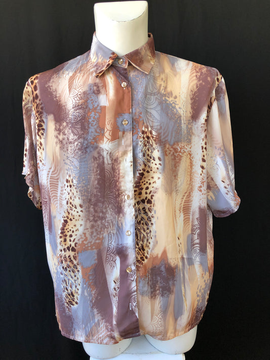 Chemise léopard gris