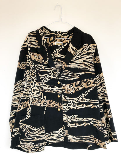 Chemise Léopard Noir