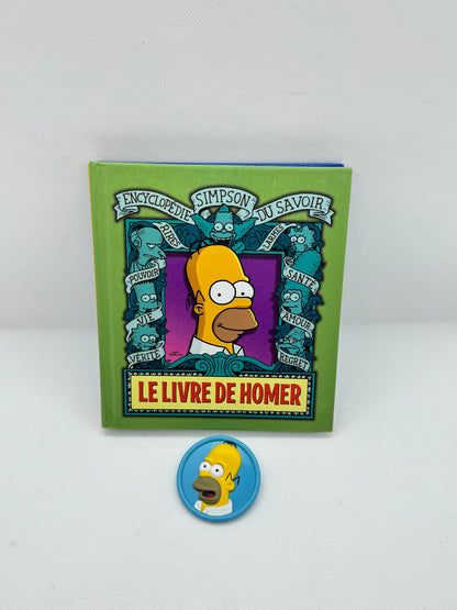 Broche Homer Simpson et livres