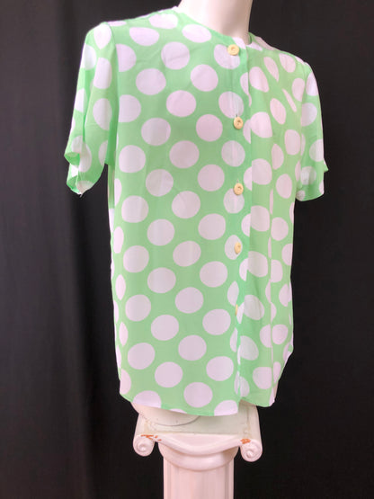Chemise Pop Green White