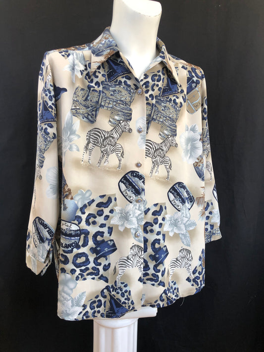 Chemise blu zebra