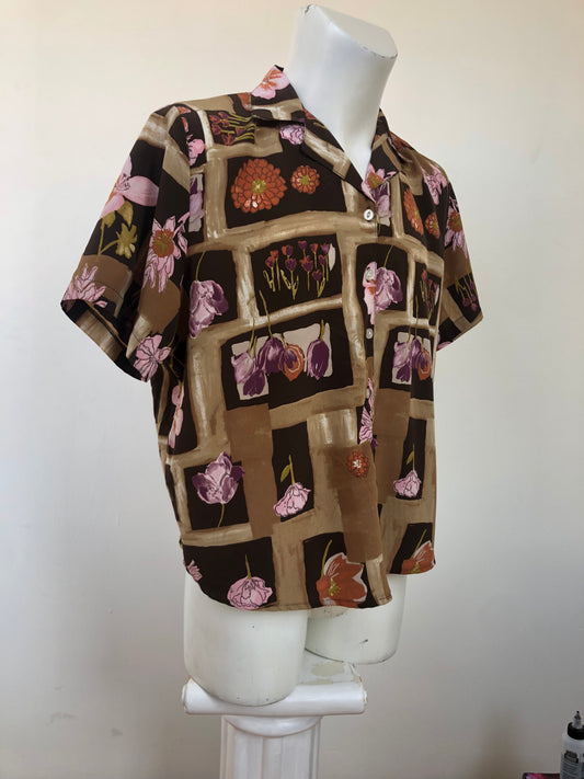 Chestnut floral shirt