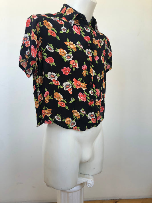 Chemise roses orangères