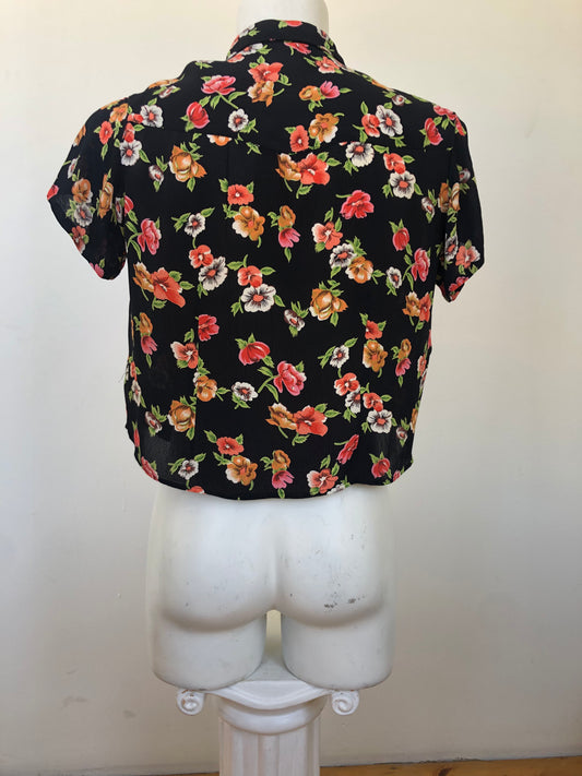Chemise roses orangères