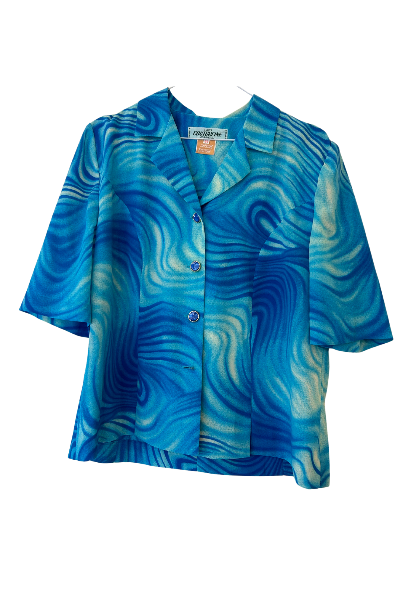 Chemise sable bleu