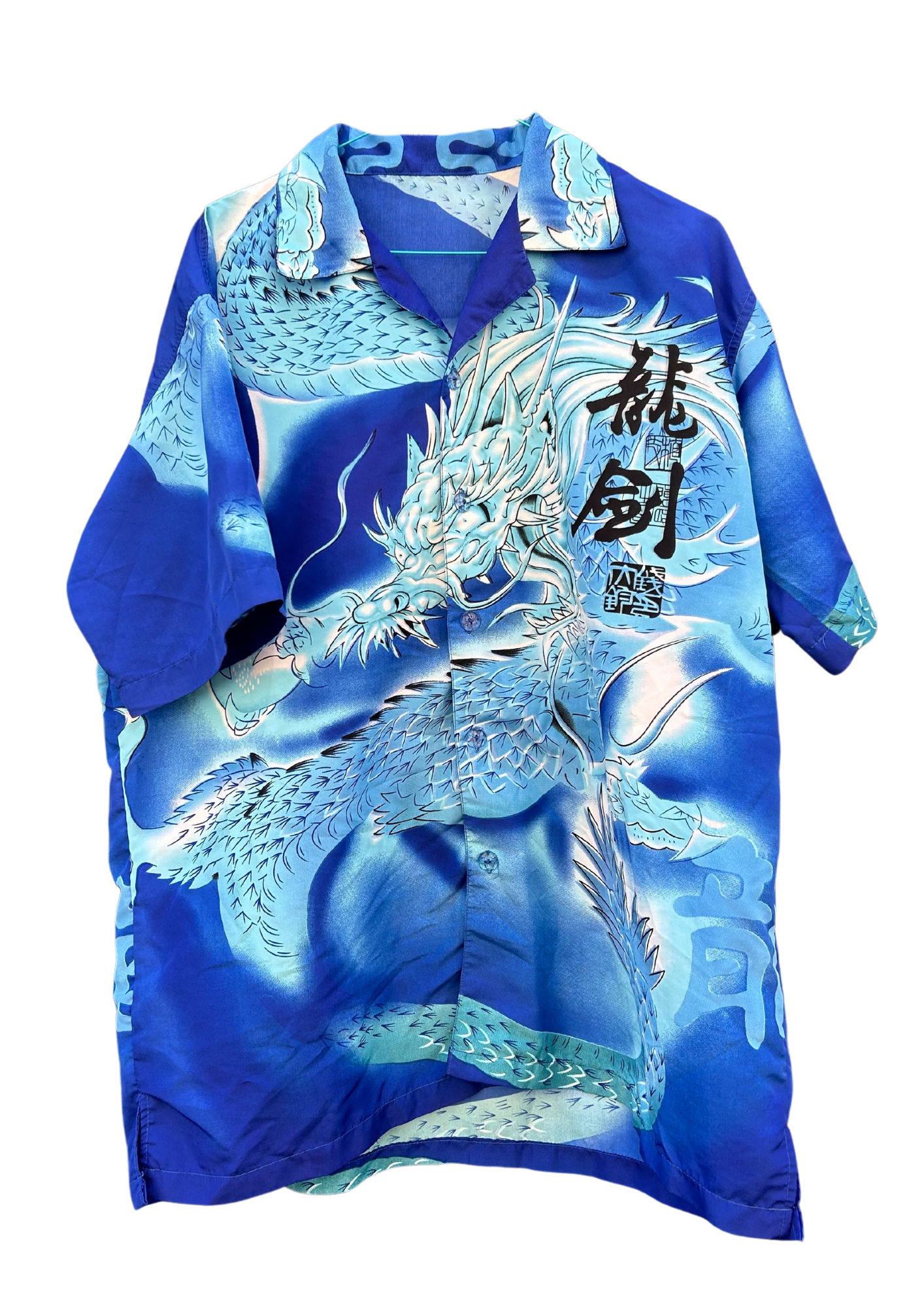 Chemise dragon blu