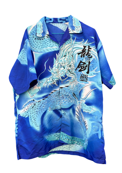 Chemise dragon blu