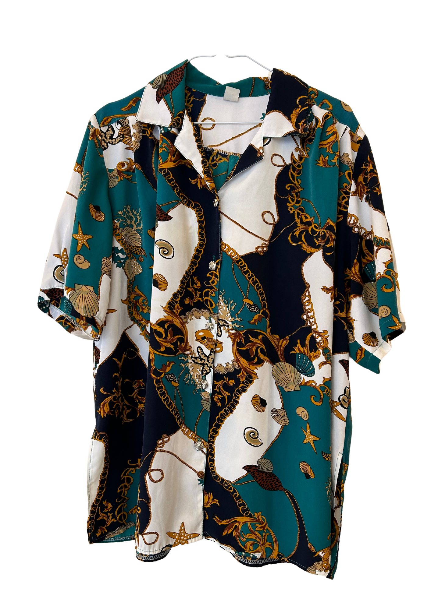 Chemise concha turquoise
