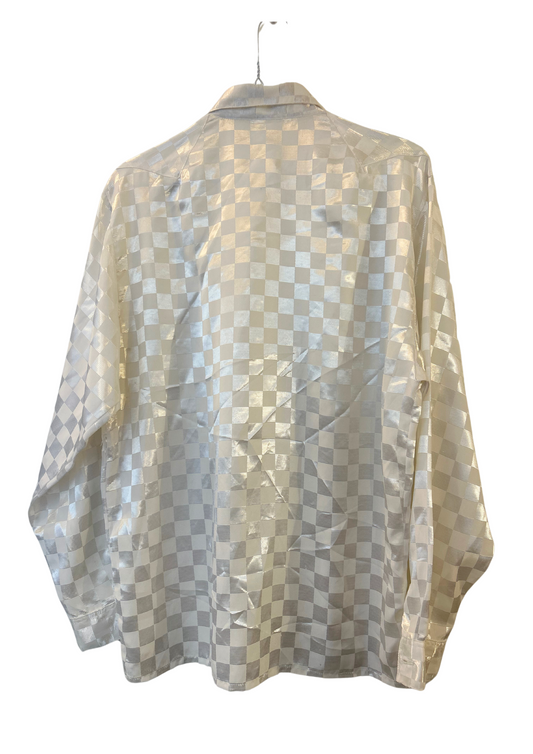 Chemise white damier