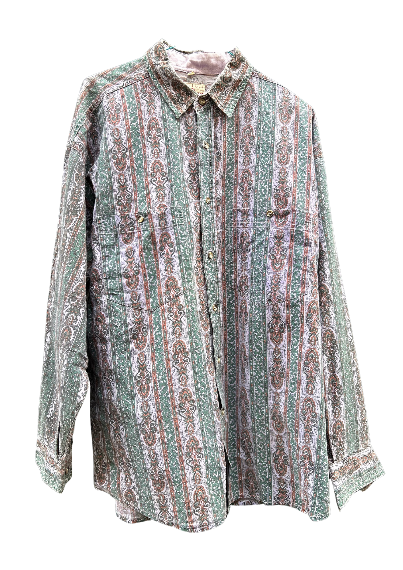 Chemise paisley violet