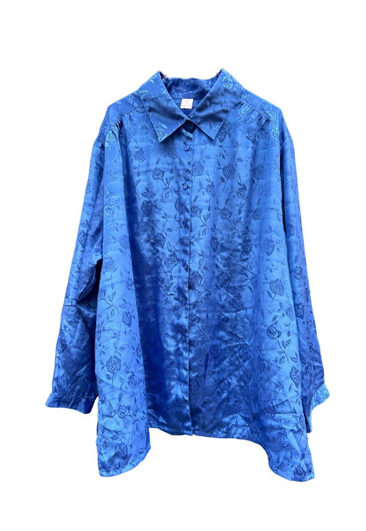 Chemise blue roses