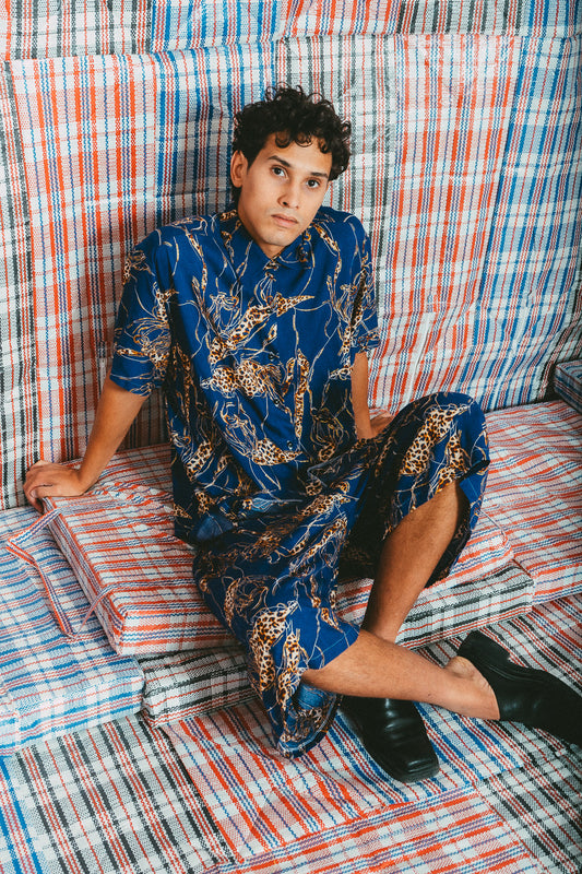 Chemise léo bleu • La Blédarde x La Chemise Club Studio