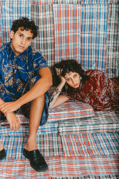 Bermuda long léo bleu • La Blédarde x La Chemise Club Studio