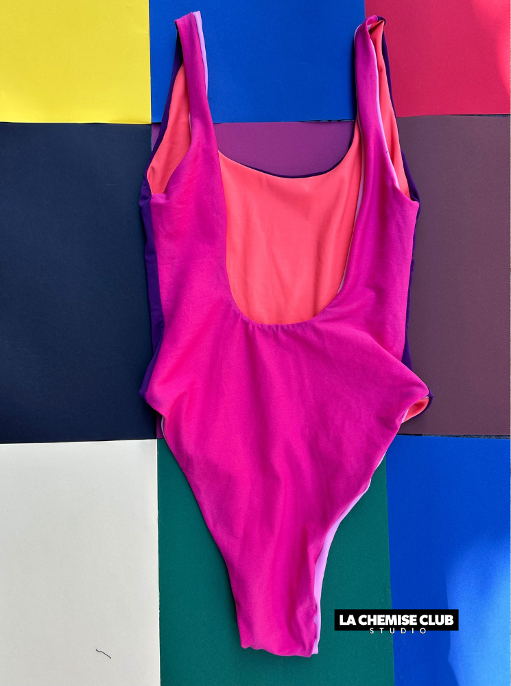 Maillot réversible Purple/Orange • La Chemise Club Studio