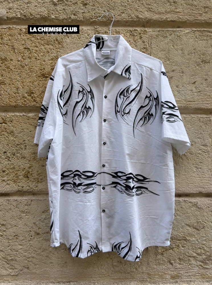 Chemise Bianco Tribal 3 • La Chemise Club Studio