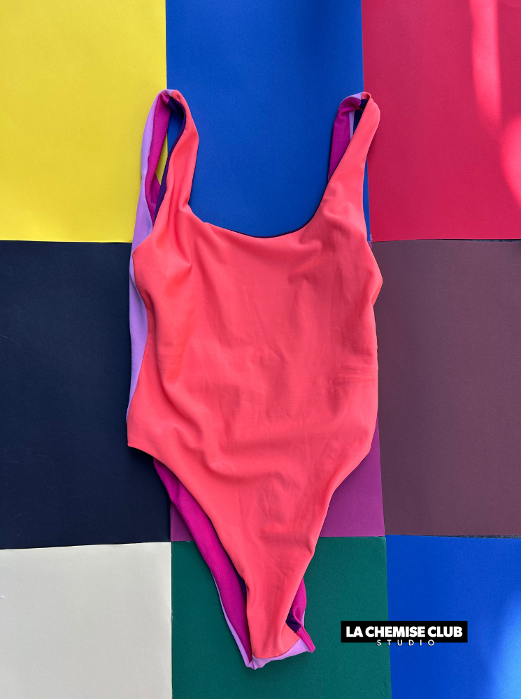 Maillot réversible Purple/Orange • La Chemise Club Studio