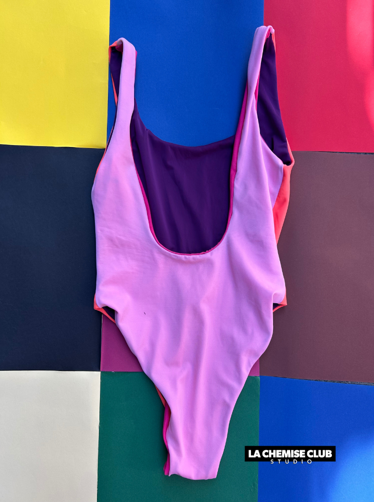 Maillot réversible Purple/Orange • La Chemise Club Studio