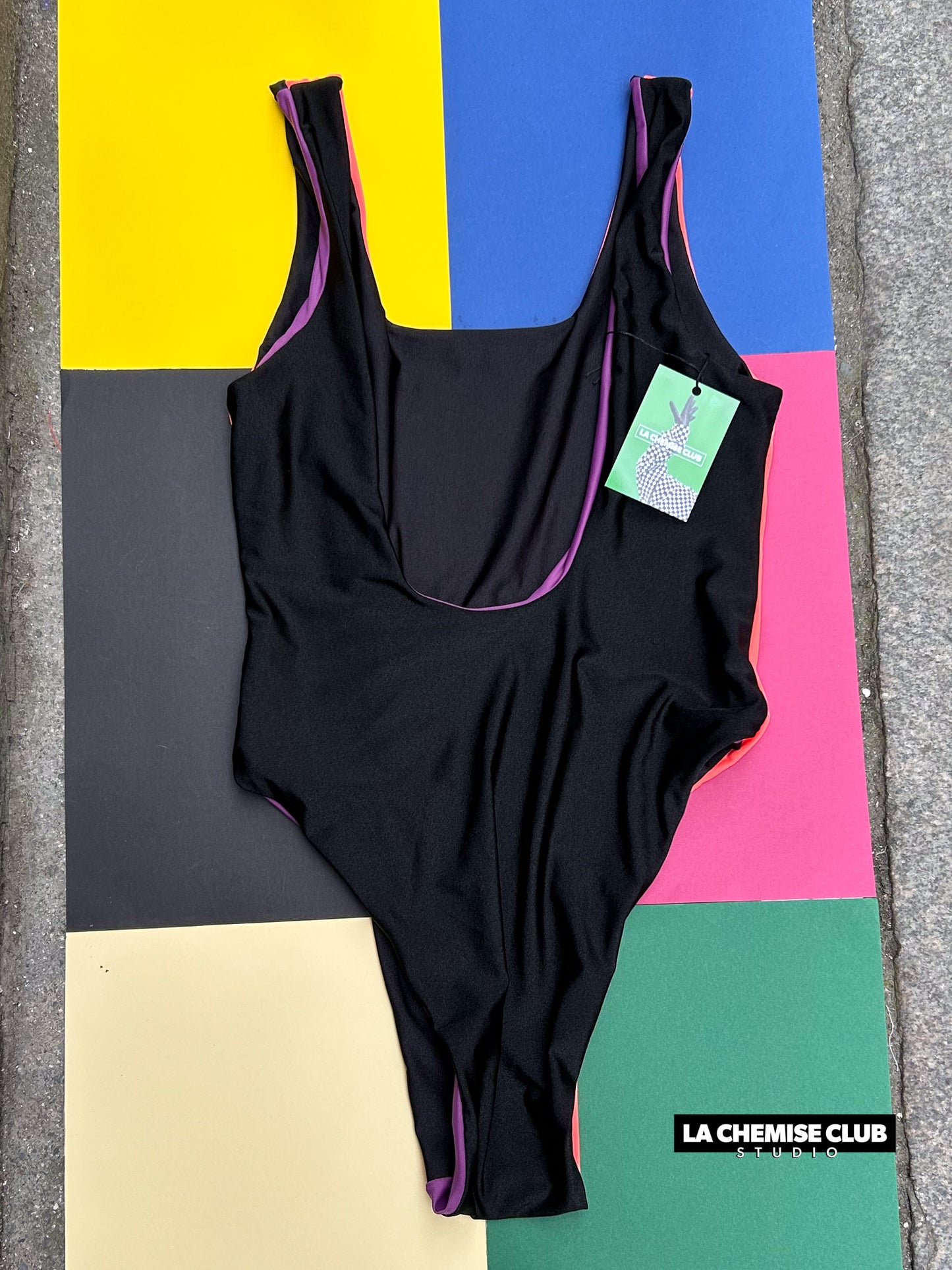 Maillot réversible Orange/Noir • La Chemise Club Studio