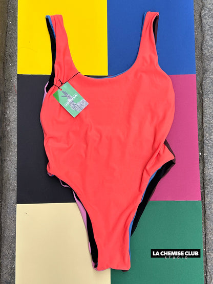 Maillot réversible Orange/Bleu • La Chemise Club Studio