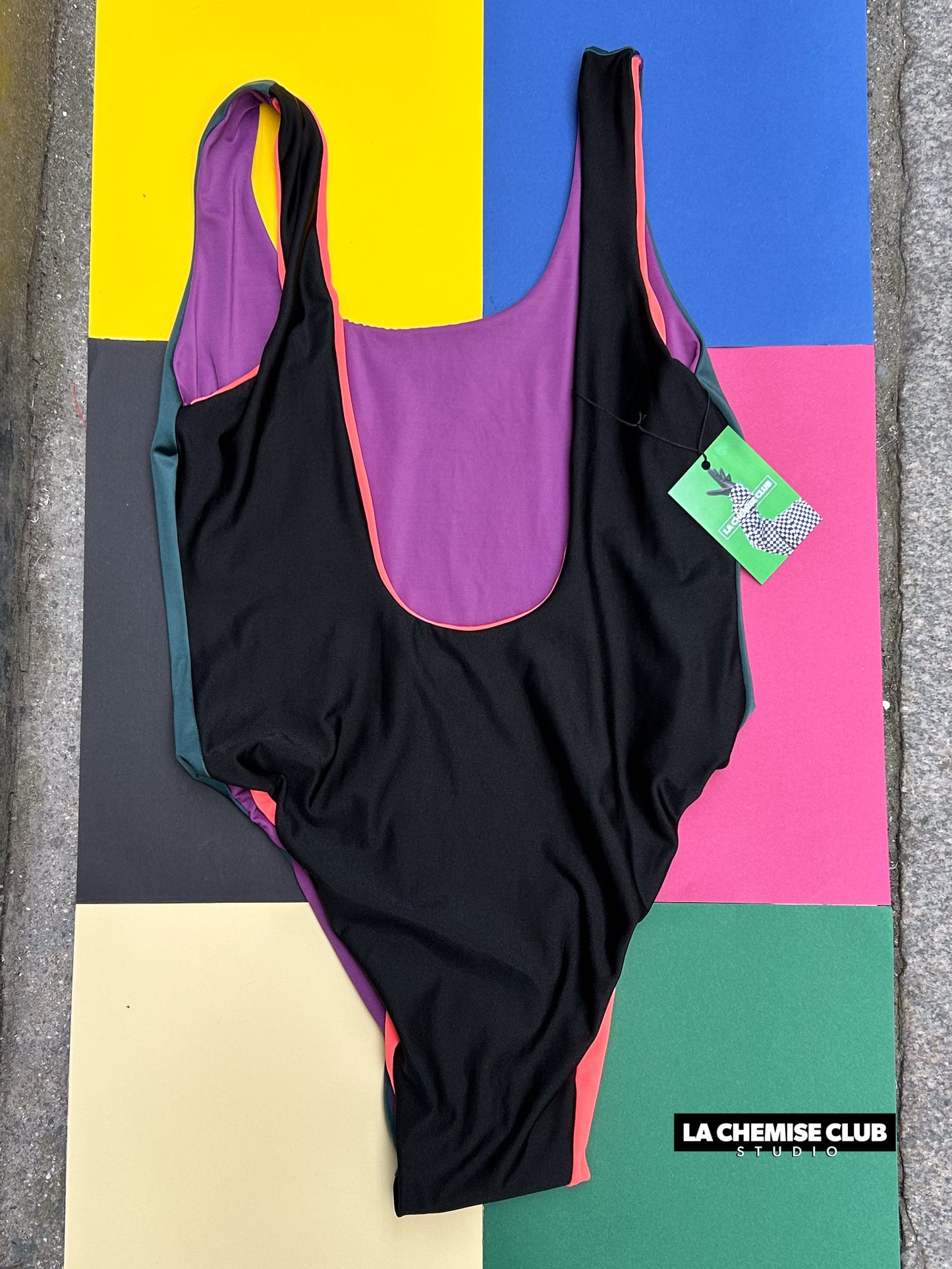 Maillot réversible Vert/Purple • La Chemise Club Studio