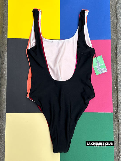 Maillot réversible Blanc/Orange • La Chemise Club Studio