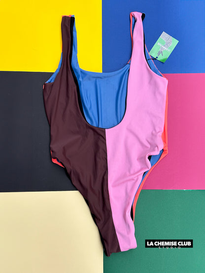 Maillot réversible Orange/Bleu • La Chemise Club Studio