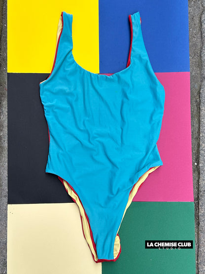 Maillot réversible Rouge/Bleu Clair • La Chemise Club Studio