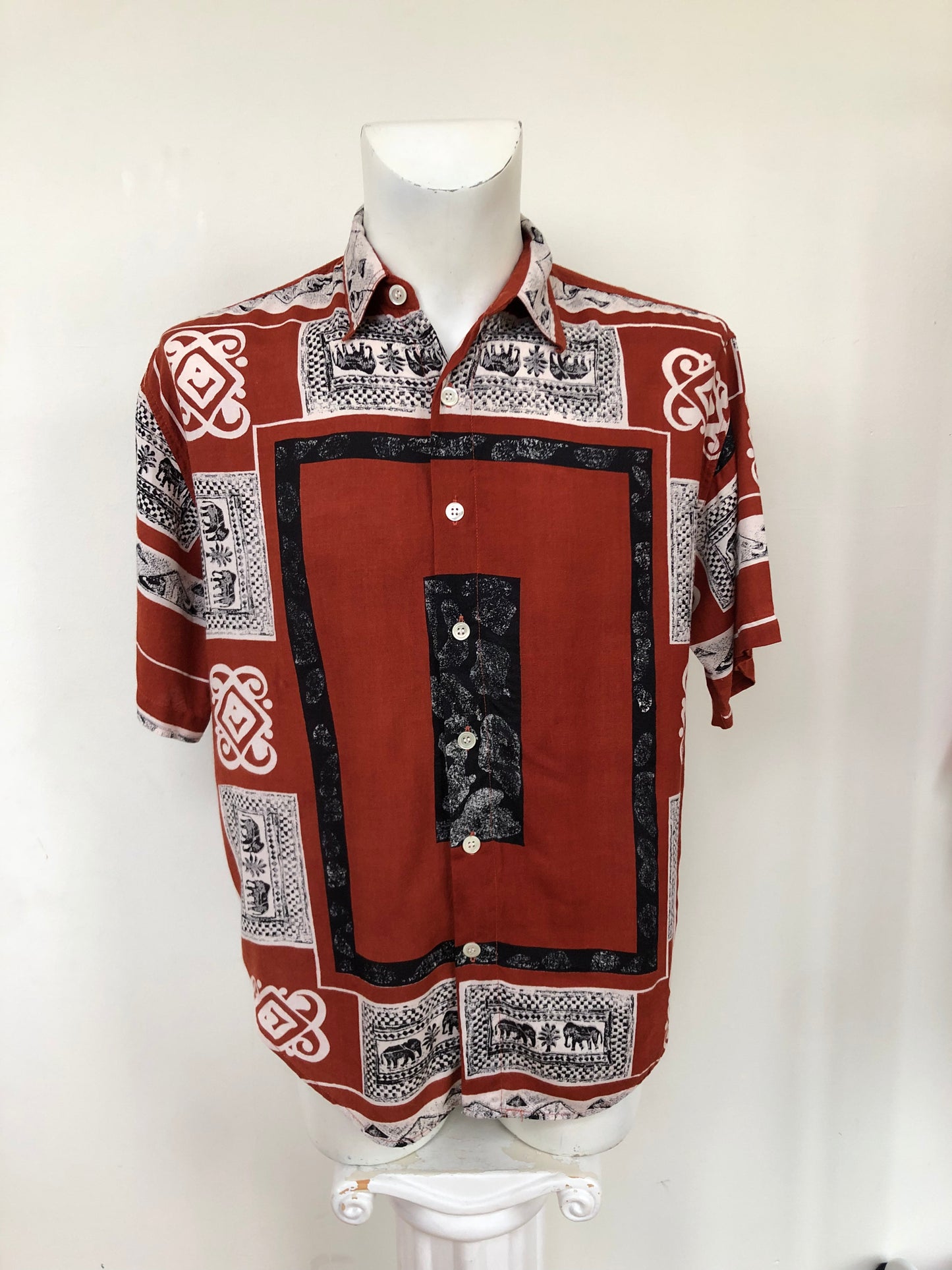 Chemise blue elephant