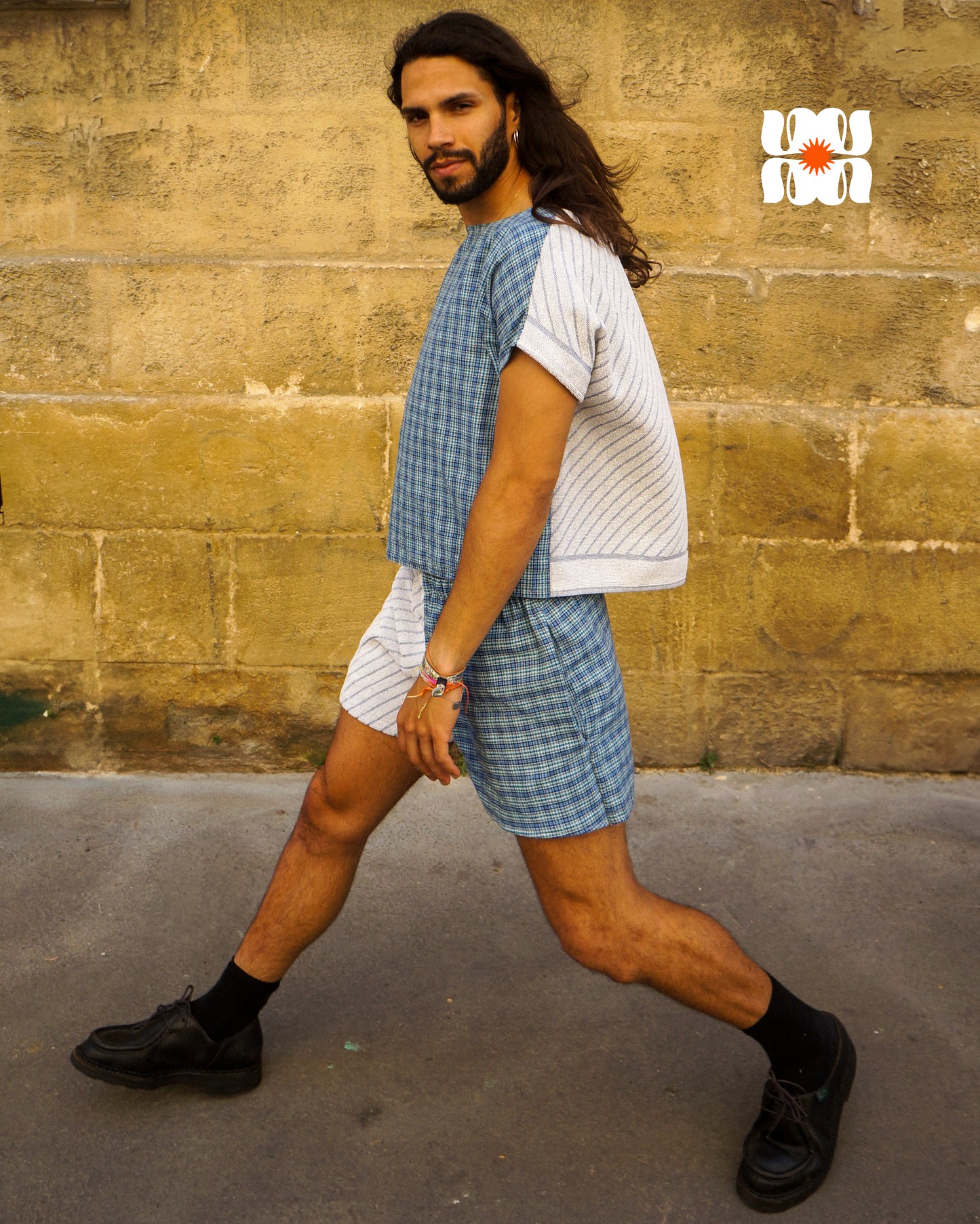 La Chemise Club Studio x Hulala • Short Hulala bleu