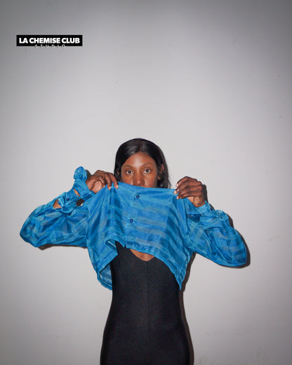 La Chemise Club Studio • Transparente rayures bleues